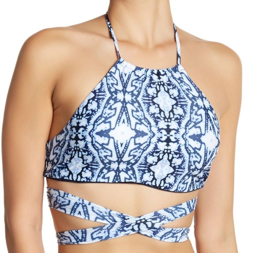 L*space Lizzie reversible wrap bikini top